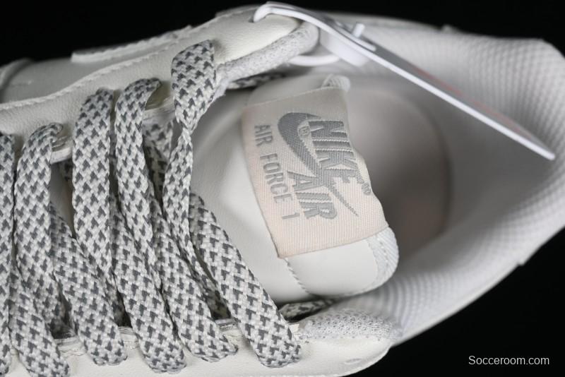 Nike Air Force 1 '07 Low Casual Sneakers with 3M Reflective Details and Full-Length Air Cushion - CJ1379-603
