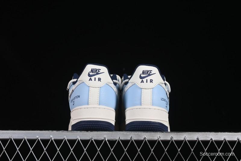 Nike Air Force 1'07 Low LV Collaboration University Blue Drawstring Casual Sneakers - DM6868-058