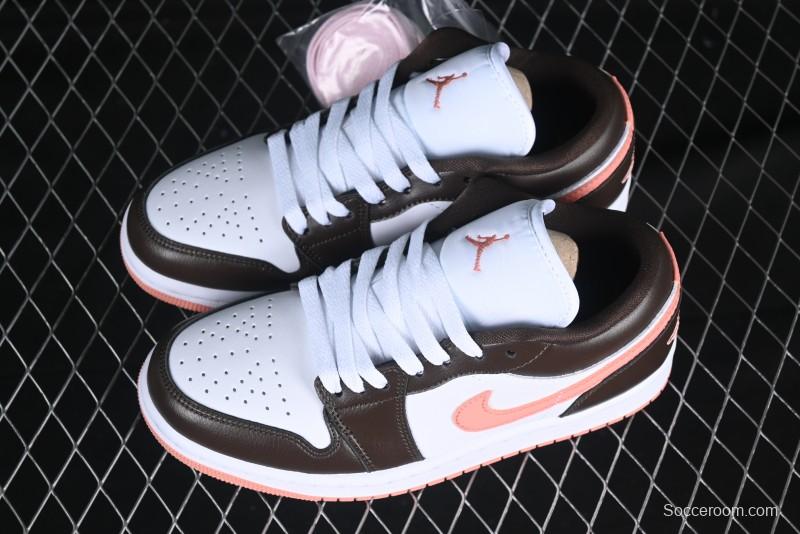 Nike Air Jordan 1 Low AJ1 Mocha Pink Casual Lifestyle Sneakers - DC0774-182