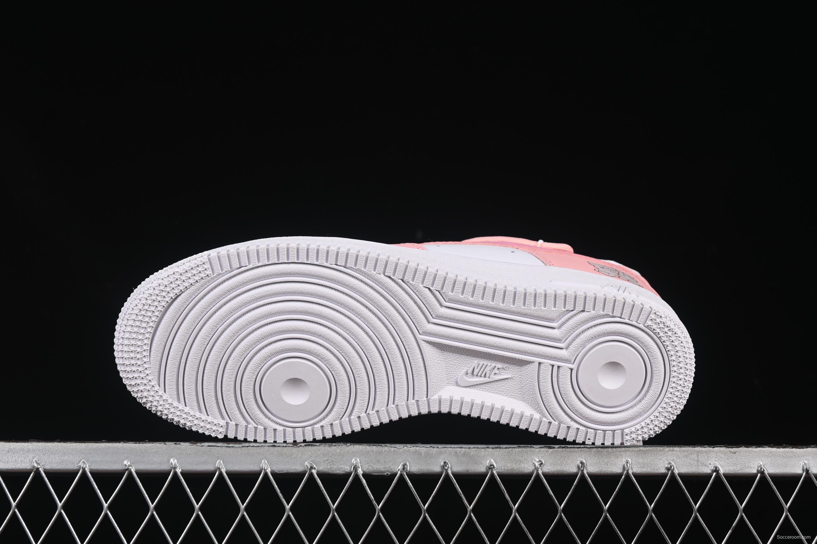 Nike Air Force 1'07 Low Pink Lover Casual Sneakers with Cartoon Patterns - YY2023-762