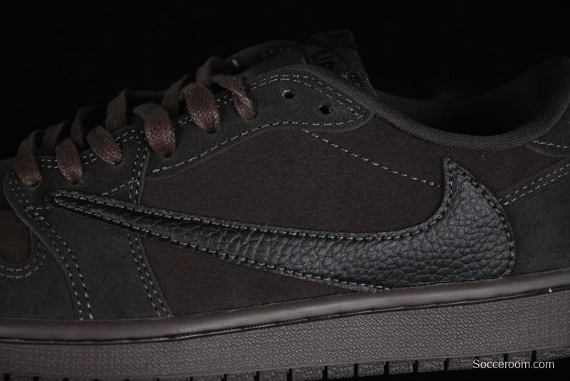 Nike Travis Scott x Air Jordan 1 Low OG AJ1 Reverse Swoosh Sneakers - DM7866-202