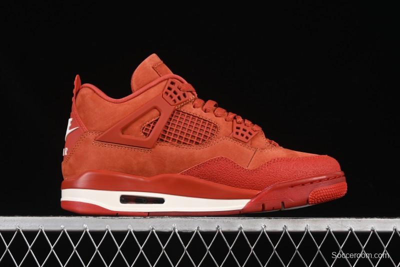 Nike Nigel Sylvester x Air Jordan 4 Retro High OG "Brick By Brick" Sneakers - HF4340-800