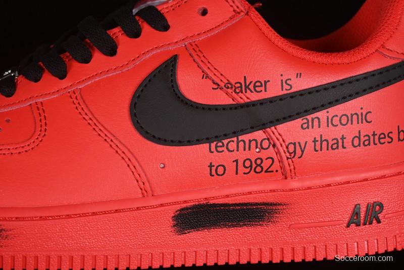 Nike Air Force 1'07 Low Watermelon Red Casual Sneakers with Full-Length Air Cushion - FD7039-600