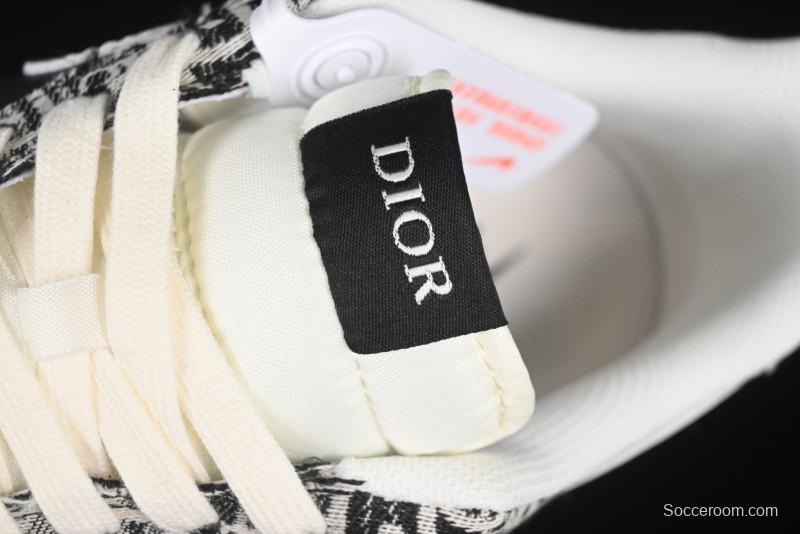 Nike Air Force 1 '07 Low Dior Collaboration Pattern Black White Swoosh Casual Sneakers - XS1958-581