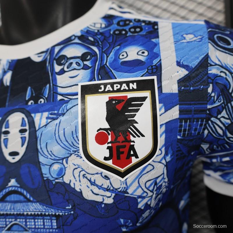 Player Version 2025 Japan Blue with Anime Characters Jersey