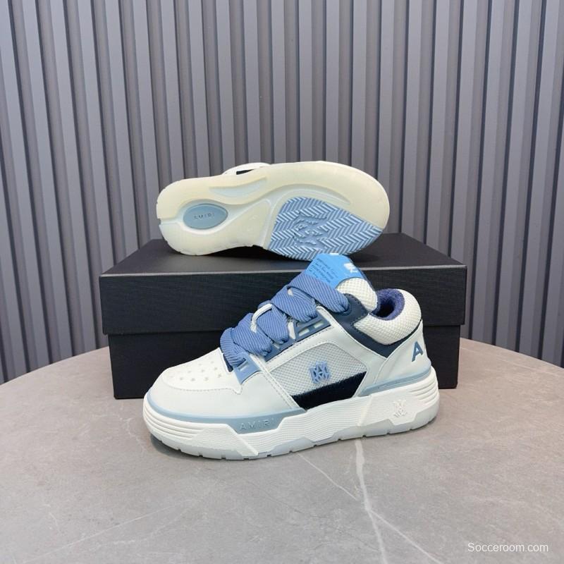 2024 Unisex Amiri Blue White Leather Sneakers MJ00360