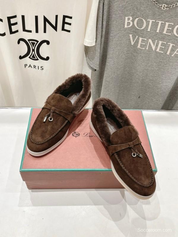 2024 Women LP Brown Suede Loafer MJ00300