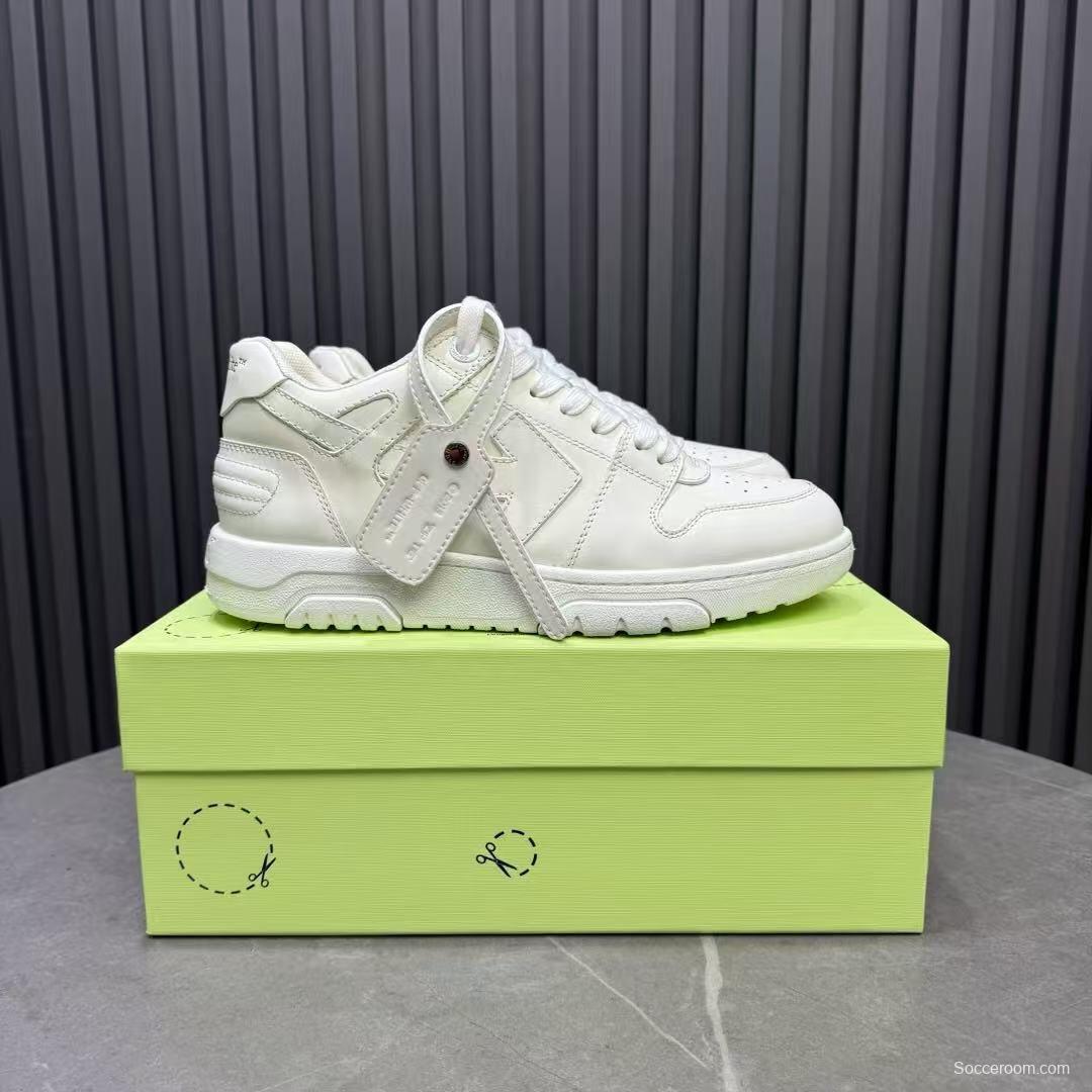 2025 Unisex Off-White White Leather Sneakers KFY00320