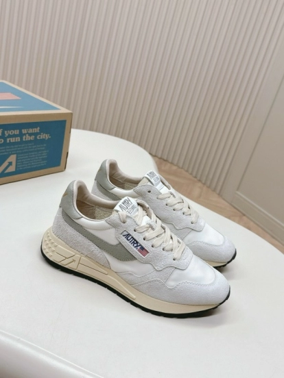 2024 Unisex Autry White Grey Leather Mesh Sneakers MJ00330
