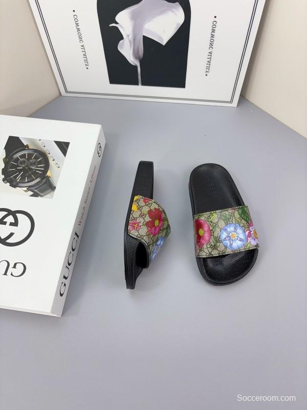 2025 Slippers Gucci Multicolor Canvas Slippers