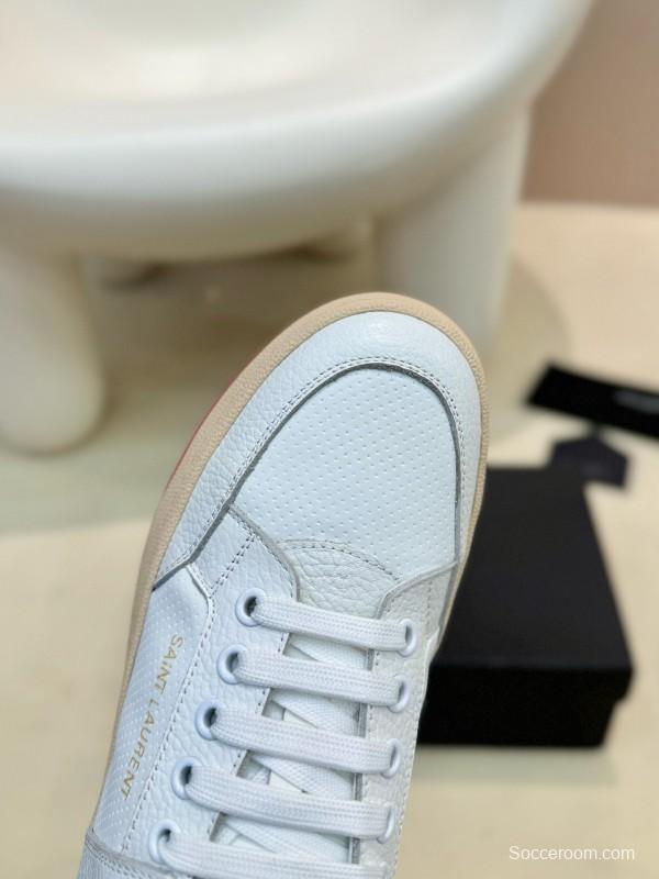 2024 Unisex Yves Saint Laurent White Red Leather Casual SL61 MJ00350