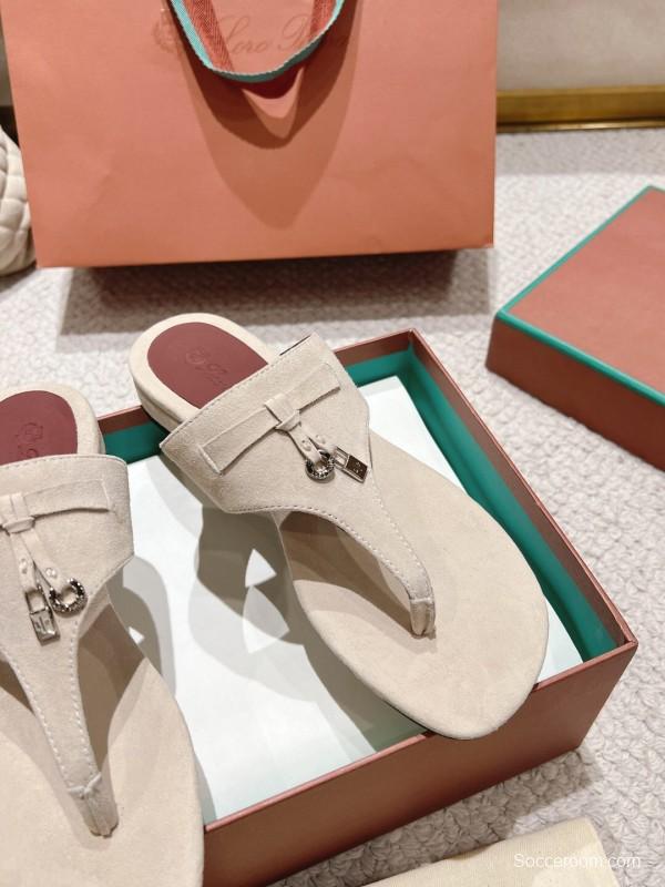 2025 Slippers Le Parmentier Beige Suede Slippers LY00250