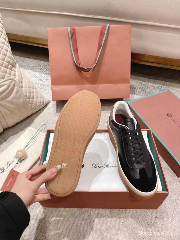 2025 Unisex Le Parmentier Black Suede Leather Sneakers Top Version LY00320(F)/LY00330(M)
