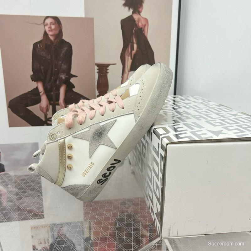 2024 Unisex GGDB White Pink Grey Suede Leather High Top Sneakers MJ00300