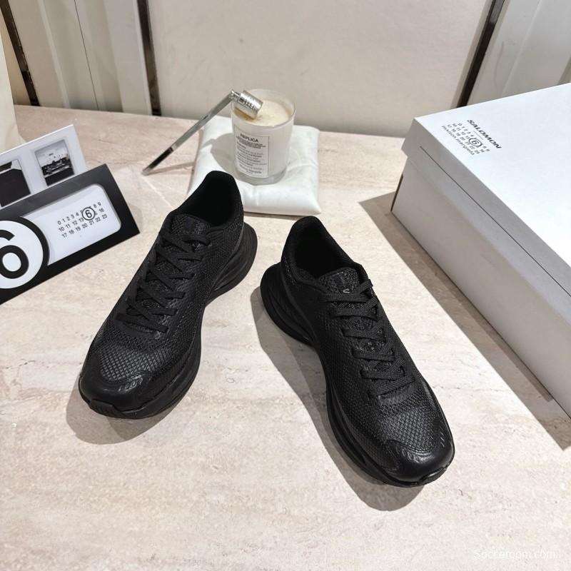 2025 Unisex MM6 Maison Margiela Black Polyester Polyurethane Rubber Road Running Shoes Spectur 2 KFY00330