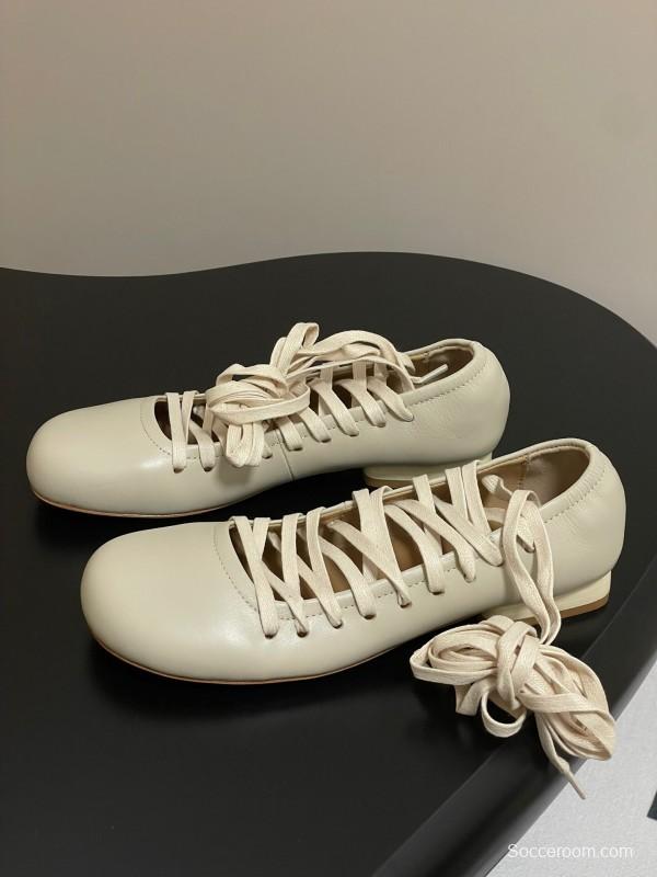 Lemaire 2025 SS Early Spring Collection Tie-Detail Ballet Flats Derby Shoes Flat and Heel Styles - KFY00310