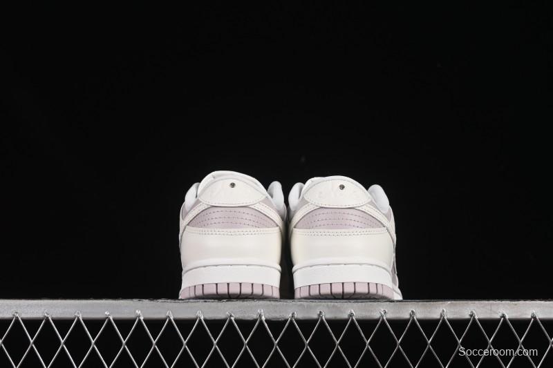 Nike SB Dunk Low White Light Purple Embossed Low-Top Casual Skate Shoes IH0639-011