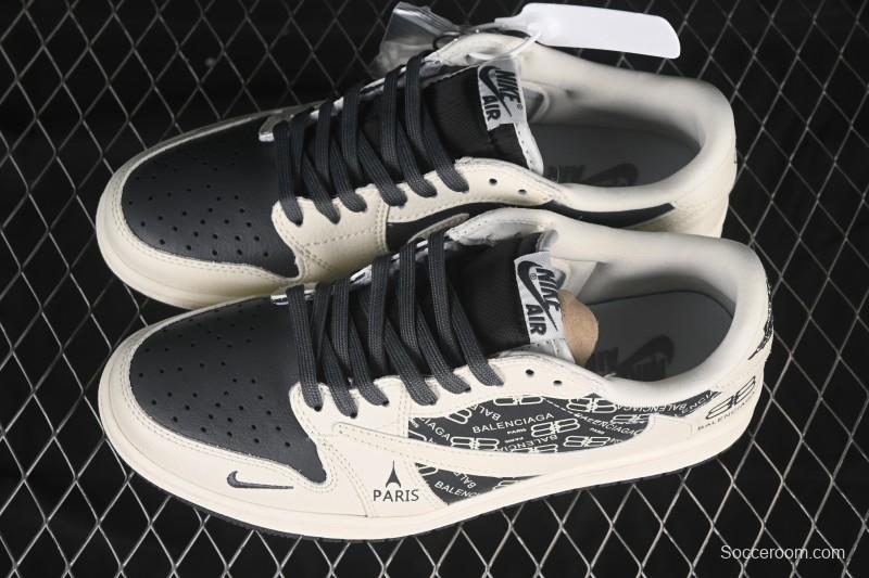 Nike Travis Scott x Fragment Design x Air Jordan 1 Low OG SP AJ1 Low Top Casual Shoes - LD2025-019