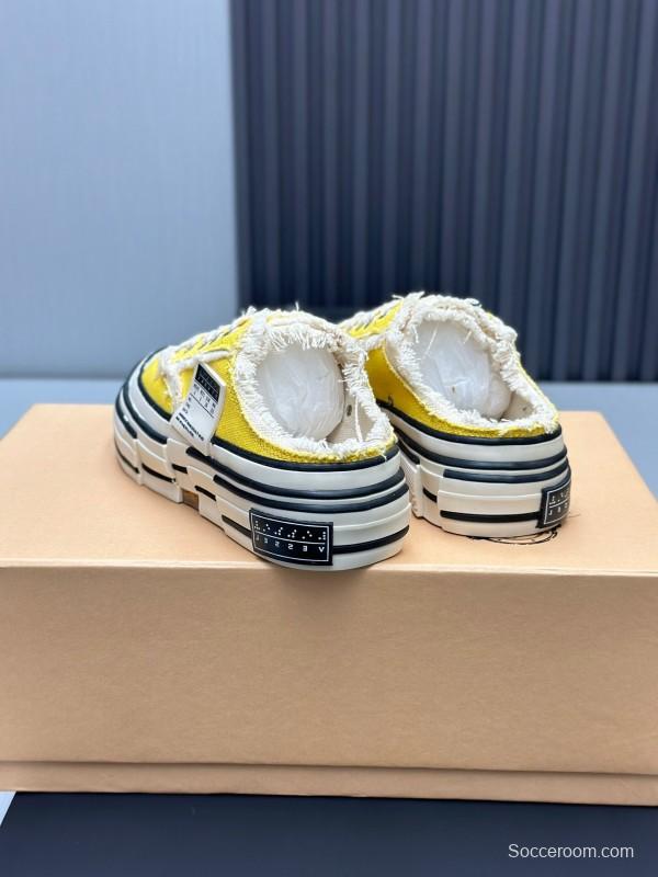 2025 Unisex XVESSEL Yellow White Canvas Plimsolls Vulcanized AS00240