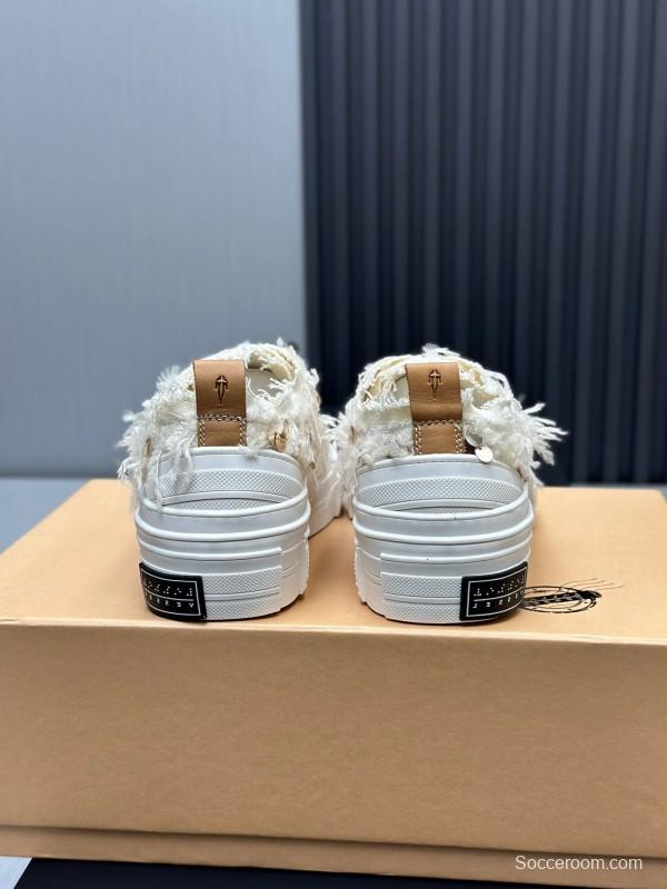 2025 Unisex XVESSEL White Canvas Plimsolls Vulcanized AS00260