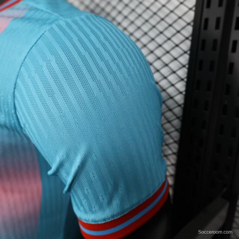 Player Version 25/26 Barcelona Sky Blue with Pink Gradient Stripe Jersey