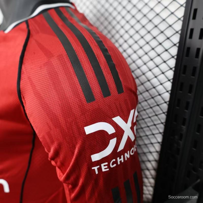 Player Version 25/26 Manchester United Long Sleeve Home Jersey