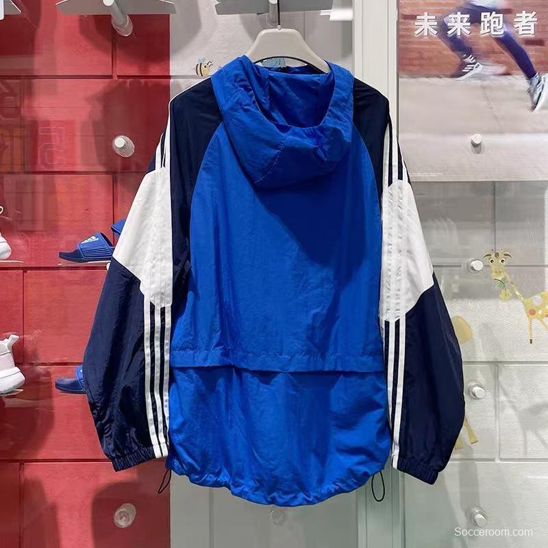 2025 Adidas Original Navy/Green White Windbreaker