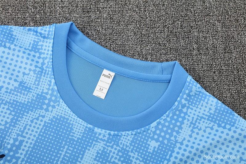 25/26 Manchester City Light Blue Camouflage with XS Short Sleeve+Soccer Shorts