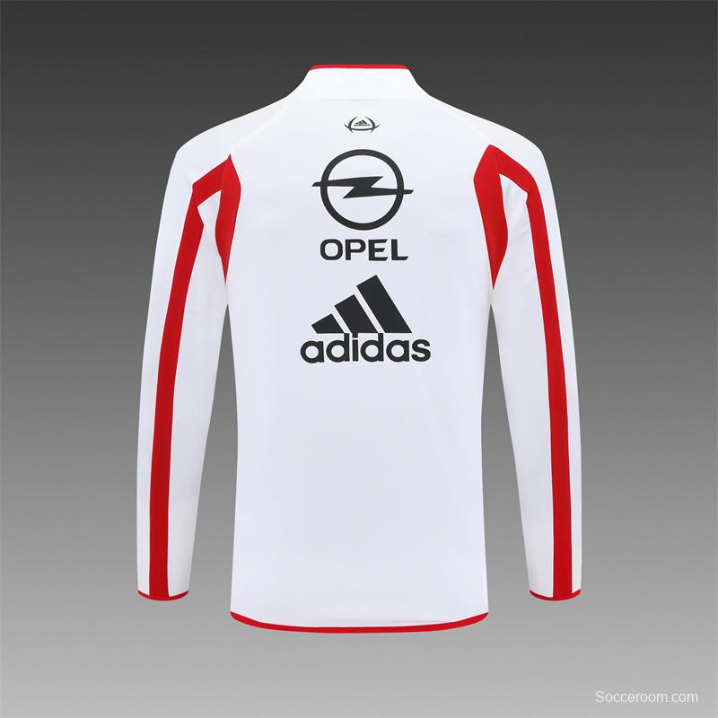 Retro 05/06 AC Milan White Half Zipper Jacket