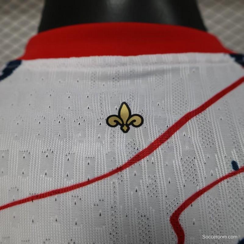Player Version 25/26 PSG/Paris Saint-Germain White with Abstract Art Pattern Jersey