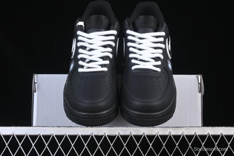 Nike Air Force 1'07 Low Two-Dimensional Theme Black Space Casual Sneakers - ZH0316-101