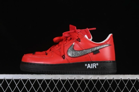 Nike Off White Air Force 1 '07 Low Casual Sports Sneakers - DD1876-600