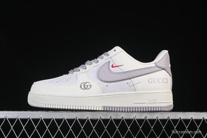 Nike Air Force 1'07 Low Gucci Collaboration White Light Brown Low-Top Casual Sneakers - YF9511-807