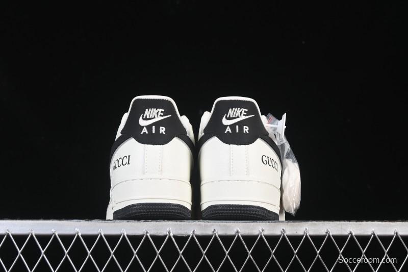 Nike Air Force 1'07 Low Gucci Collaboration White Gray Black Casual Sneakers - YF9511-808