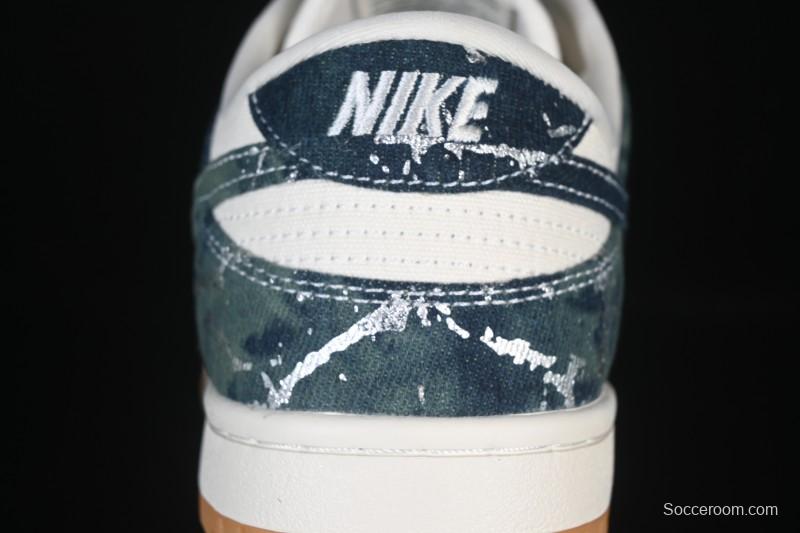 Nike SB Dunk Low Military Green Woven Custom Low-Top Casual Skate Shoes - SC0601-464