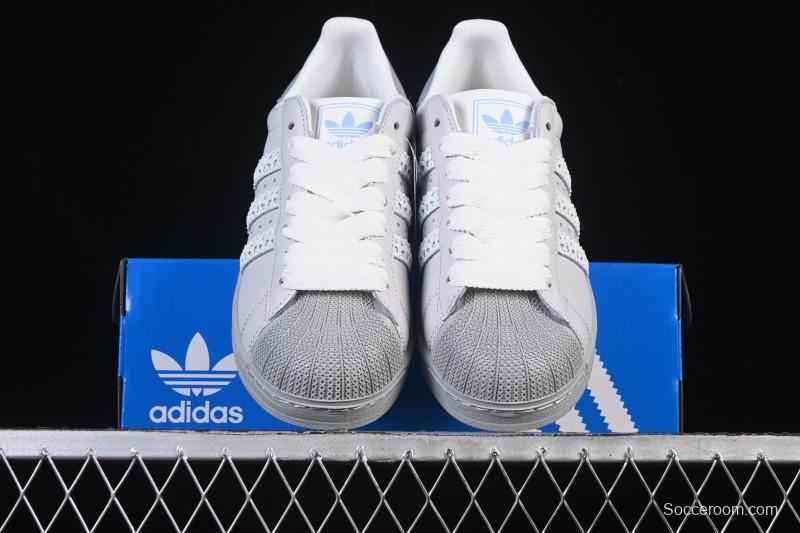 Adidas Superstar II J Casual Sneakers with Shell Toe Design - JQ8729