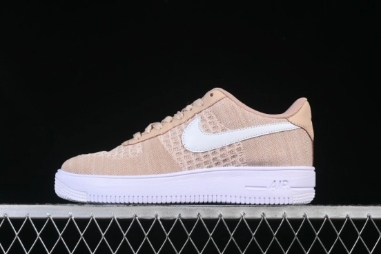 Nike Air Force 1'07 Low Knit Khaki Casual Sneakers - CI0051-200