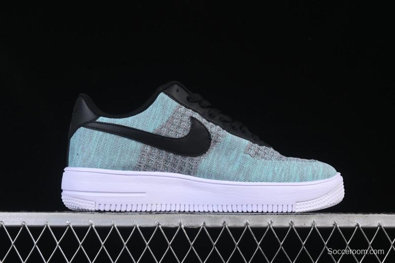 Nike Air Force 1'07 Low Flyknit Black Green Casual Sneakers - CI0051-600