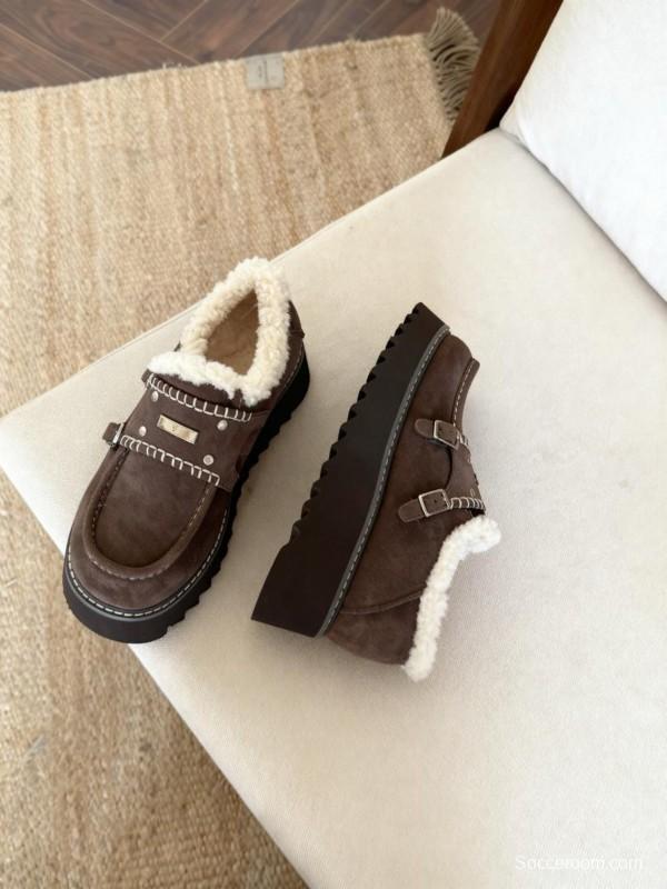 SugarSu Retro Platform Snow Boots with Chunky Sole for Height Increase - KFY00270