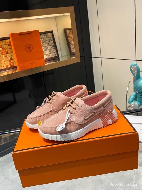 Hermès Classic Casual Sports Shoes with Exaggerated H Logo and Heightening Design - LY00300