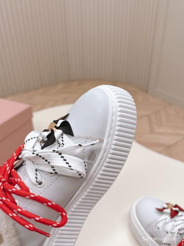 Miu Miu 3D Embroidered Platform Casual Shoes - LY00320/LY00340