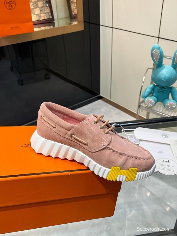 Hermès Classic Casual Sports Shoes with Exaggerated H Logo and Heightening Design - LY00300