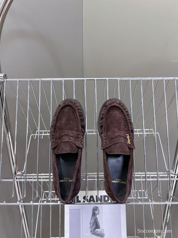 Saint Laurent Classic Loafer Leather Shoes - KFY00350