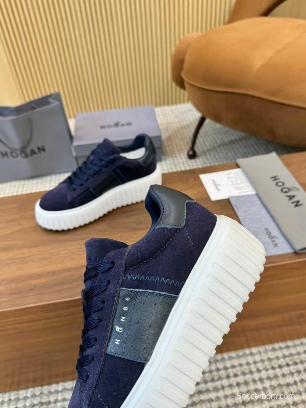 Hogan H-STRIPES Series Couple Thick Sole Biscuit Sneakers Urban Leisure Shoes - AS00310