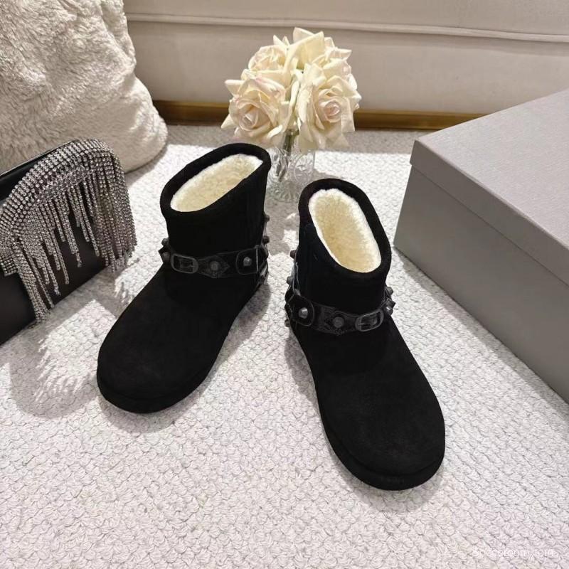 Balenciaga F022 Winter Wool Short Boots Snow Boots - F022