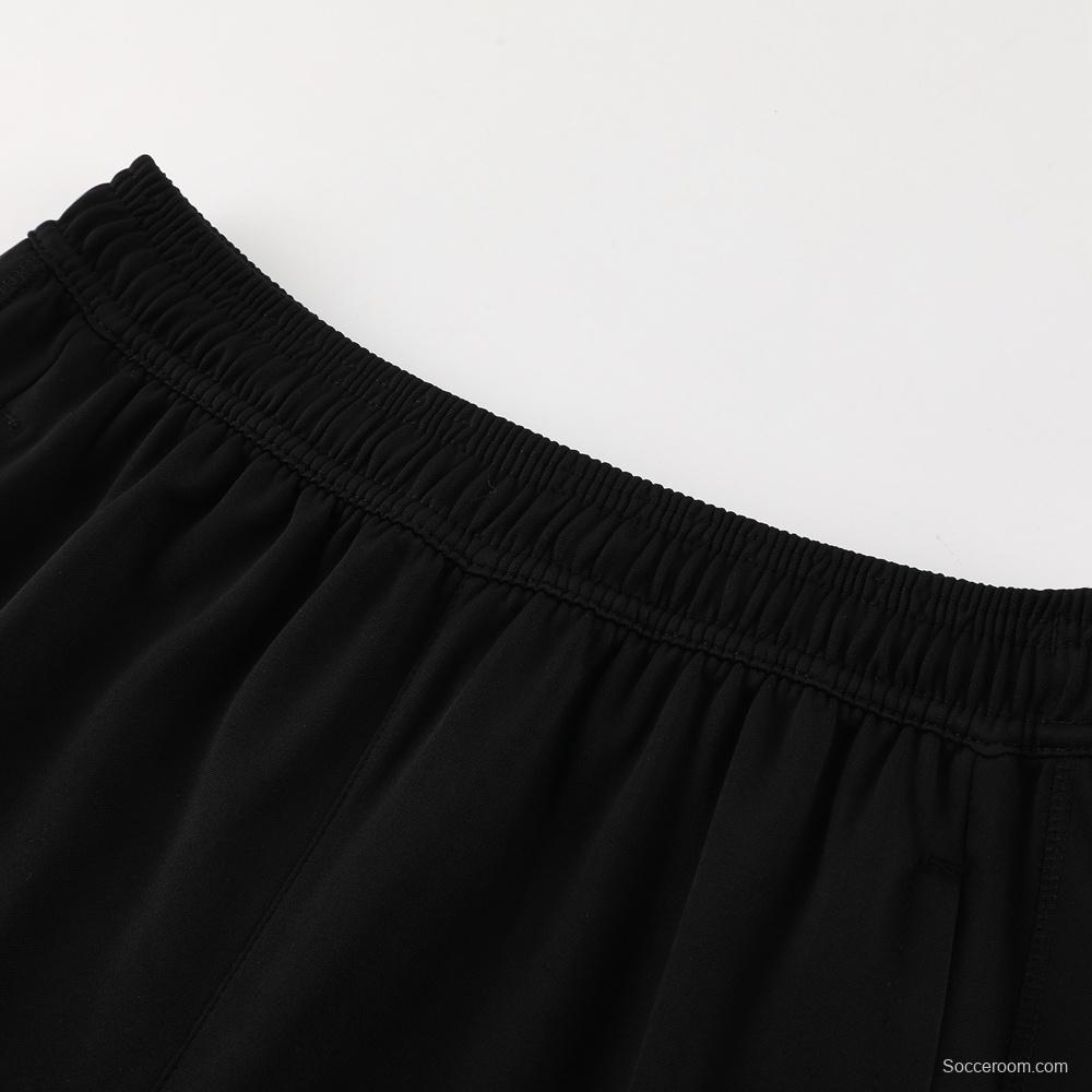 25/26 Manchester United Black Half Zipper Jacket+Long Pants