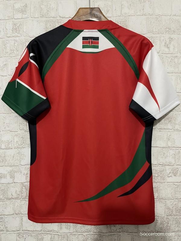2026 Kenya Red with Diagonal Stripes Jersey