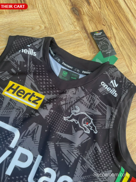 24/25 Penrith Panthers Black with Indigenous Design Singlet
