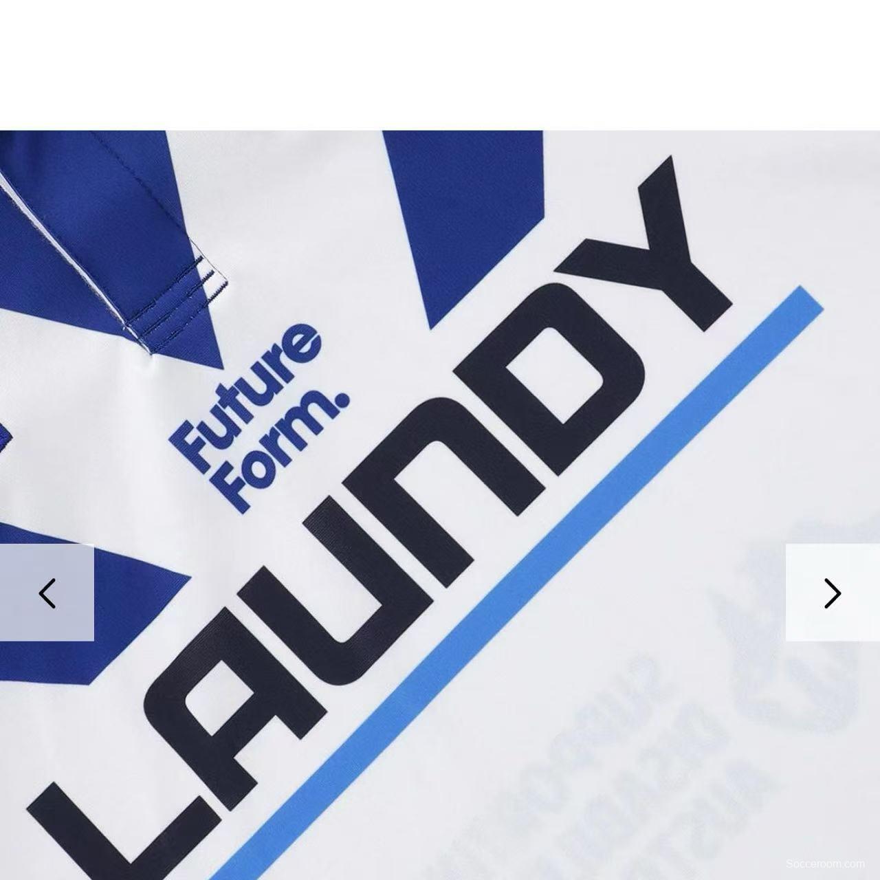 25/26 Canterbury-Bankstown Bulldogs White with Blue V-Pattern Jersey