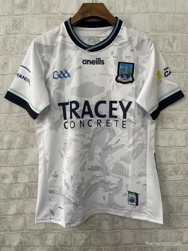 2026 Fermanagh GAA White with Grey Camouflage Pattern Jersey